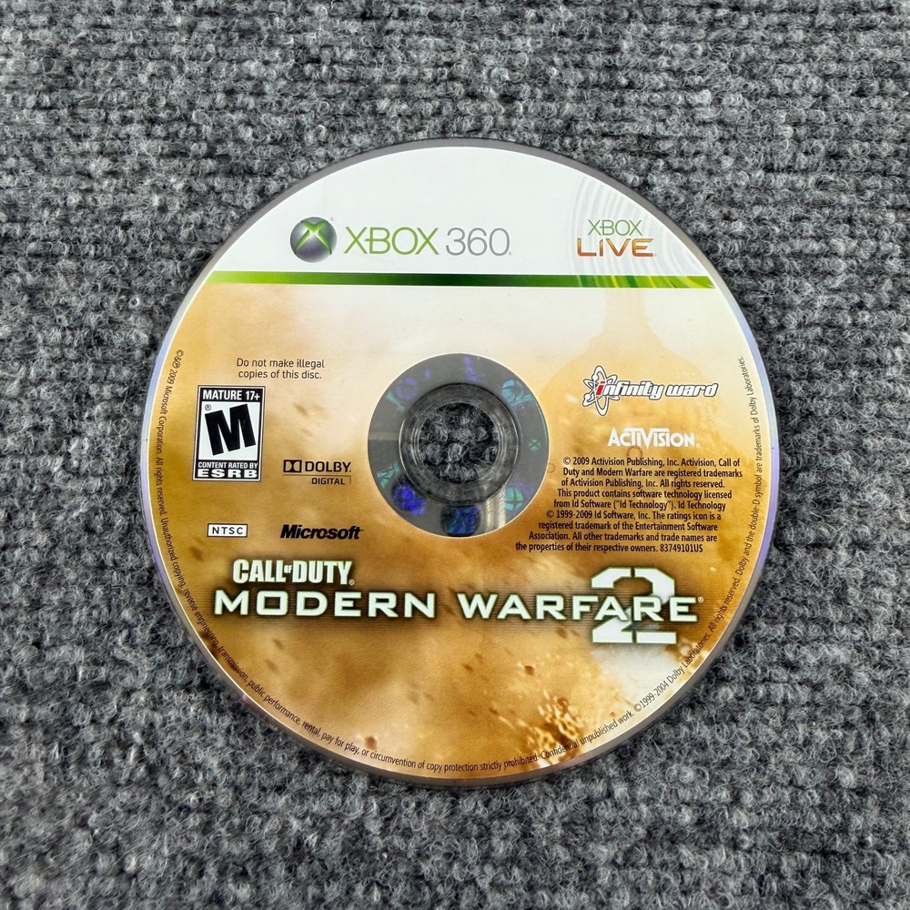 Activision Call of Duty Modern Warfare 2 Xbox 360 Disc Only Scratched FPS Game